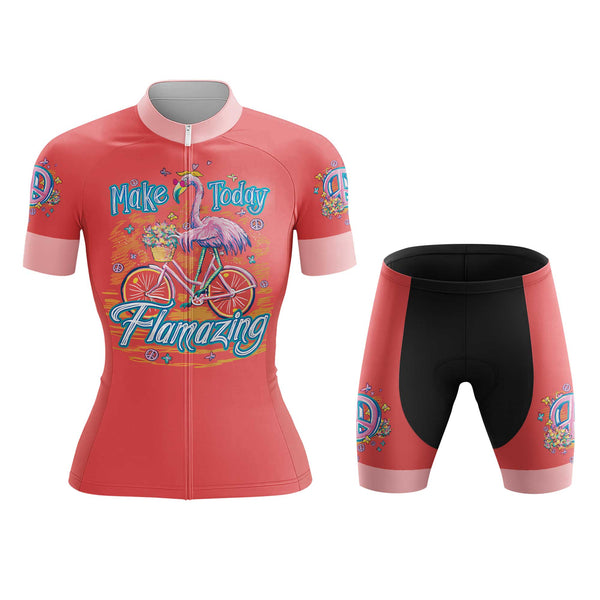 Make Today Flamazing Women's Cycling Jersey Set, Road Bike Cycling Kit for Women, Biking Outfit, Bicycle Suit, Team Racing Uniform