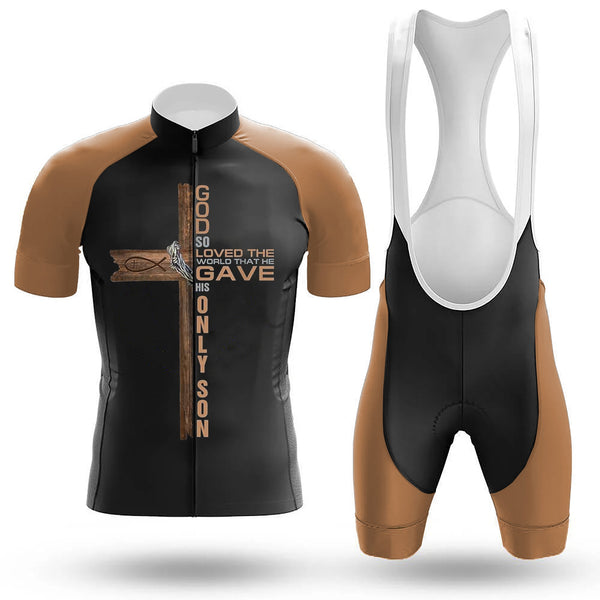 Christian Believer Cross Men's Cycling Jersey Set, Road Bike Cycling Kit for Men, Biking Outfit, Bicycle Suit, Team Racing Uniform