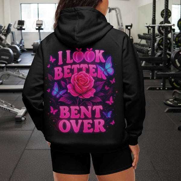 I Look Better Women's Gym Hoodie, Workout Shirt, Fitness Oversized Pullover Hoodie