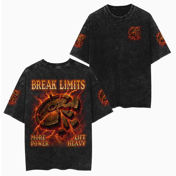 Break Limits Men's Gym T-Shirt, Workout Shirt, Oversized Pump Cover Tee