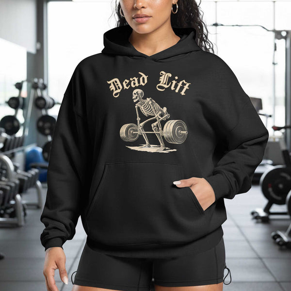 Dead Lift Women's Gym Hoodie, Workout Shirt, Fitness Oversized Pullover Hoodie