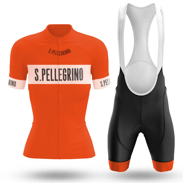 San Pellegrino Retro Women's Cycling Jersey Set, Road Bike Cycling Kit for Women, Biking Outfit, Bicycle Suit, Team Racing Uniform
