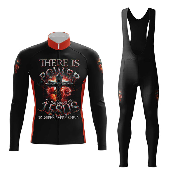 Power Of Jesus Men's Cycling Jersey Set, Road Bike Cycling Kit for Men, Biking Outfit, Bicycle Suit, Team Racing Uniform