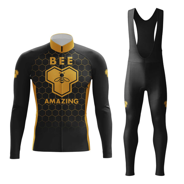 Bee Amazing Men's Cycling Jersey Set, Road Bike Cycling Kit for Men, Biking Outfit, Bicycle Suit, Team Racing Uniform