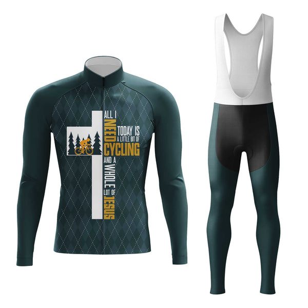 Cycling And Jesus Men's Cycling Jersey Set, Road Bike Cycling Kit for Men, Biking Outfit, Bicycle Suit, Team Racing Uniform