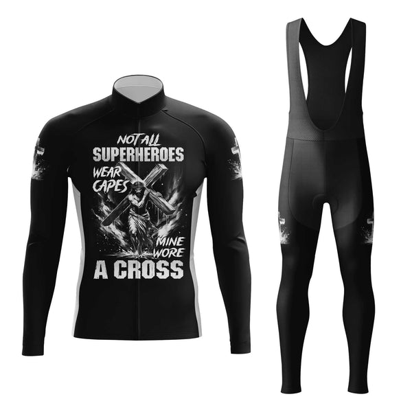 Jesus Cross Men's Cycling Jersey Set, Road Bike Cycling Kit for Men, Biking Outfit, Bicycle Suit, Team Racing Uniform