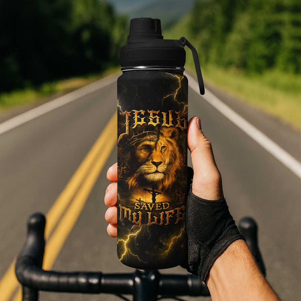 Jesus Saved My Life Sport Bottle 24oz