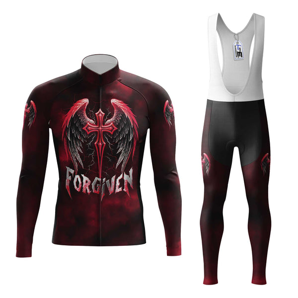 Forgiven Men's Cycling Jersey Set, Road Bike Cycling Kit for Men, Biking Outfit, Bicycle Suit, Team Racing Uniform
