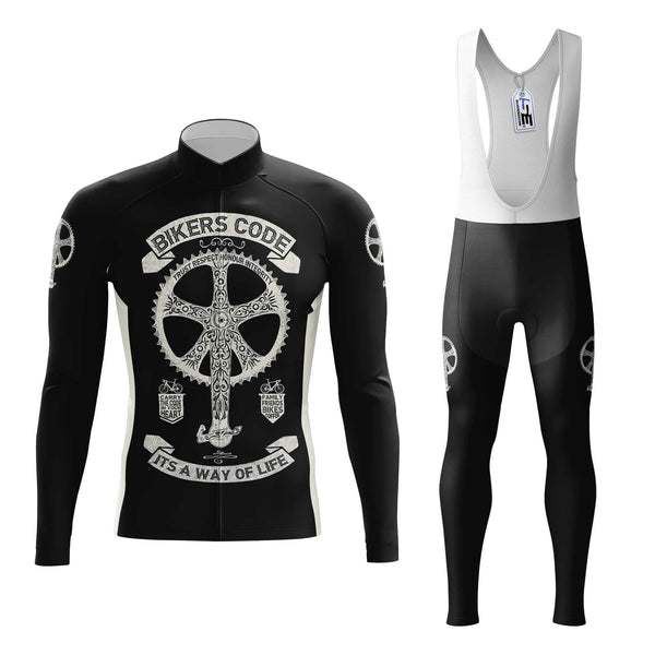 Bikers Code Men's Cycling Jersey Set, Road Bike Cycling Kit for Men, Biking Outfit, Bicycle Suit, Team Racing Uniform