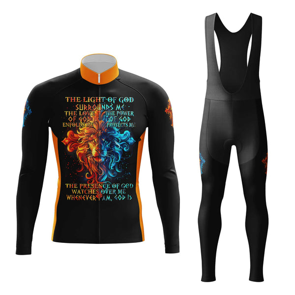 The Light Of God Men's Cycling Jersey Set, Road Bike Cycling Kit for Men, Biking Outfit, Bicycle Suit, Team Racing Uniform