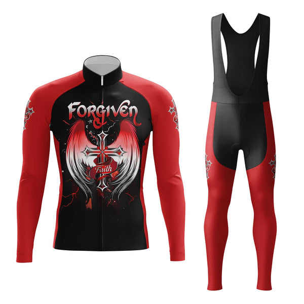 Forgiven Men's Cycling Jersey Set, Road Bike Cycling Kit for Men, Biking Outfit, Bicycle Suit, Team Racing Uniform