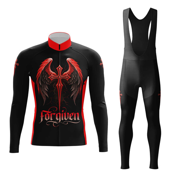 Forgiven Men's Cycling Jersey Set, Road Bike Cycling Kit for Men, Biking Outfit, Bicycle Suit, Team Racing Uniform