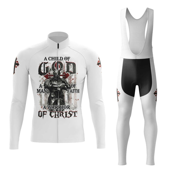 A Child Of God A Man Of Faith Men's Cycling Jersey Set, Road Bike Cycling Kit for Men, Biking Outfit, Bicycle Suit, Team Racing Uniform