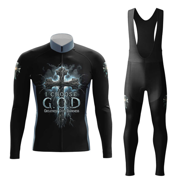 I Choose God Men's Cycling Jersey Set, Road Bike Cycling Kit for Men, Biking Outfit, Bicycle Suit, Team Racing Uniform