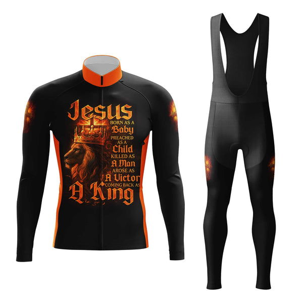 Jesus Lion King Men's Cycling Jersey Set, Road Bike Cycling Kit for Men, Biking Outfit, Bicycle Suit, Team Racing Uniform