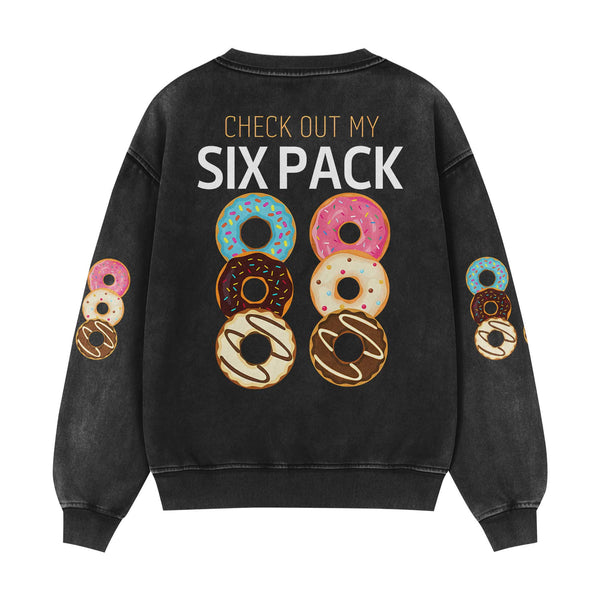 Check Out My Six Pack Men's Gym Sweatshirt, Workout Shirt, Oversized Crewneck Sweatshirt