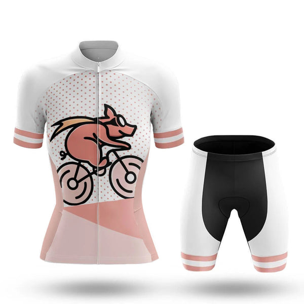 Pig Women's Cycling Jersey Set, Road Bike Cycling Kit for Women, Biking Outfit, Bicycle Suit, Team Racing Uniform