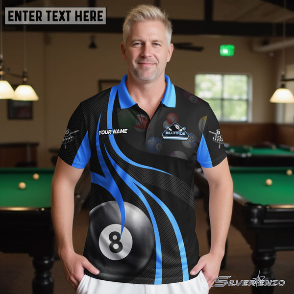 Billiards 8 Ball 9 Ball Personalized Men Women Polo Shirt Custom Billiard Team Jersey