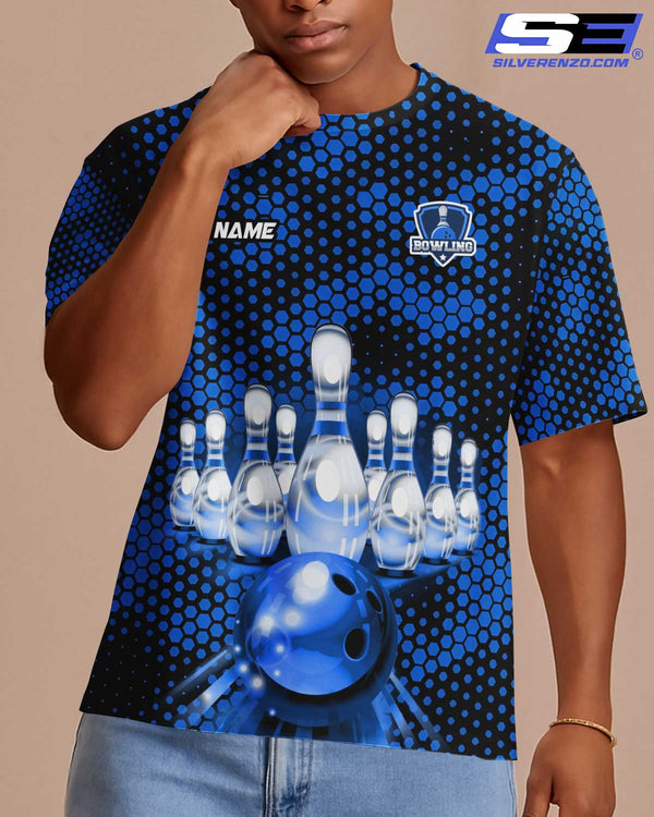 Personalized Bowling And Pins Men Women Polo Shirt Custom Name Bowling Team Jersey
