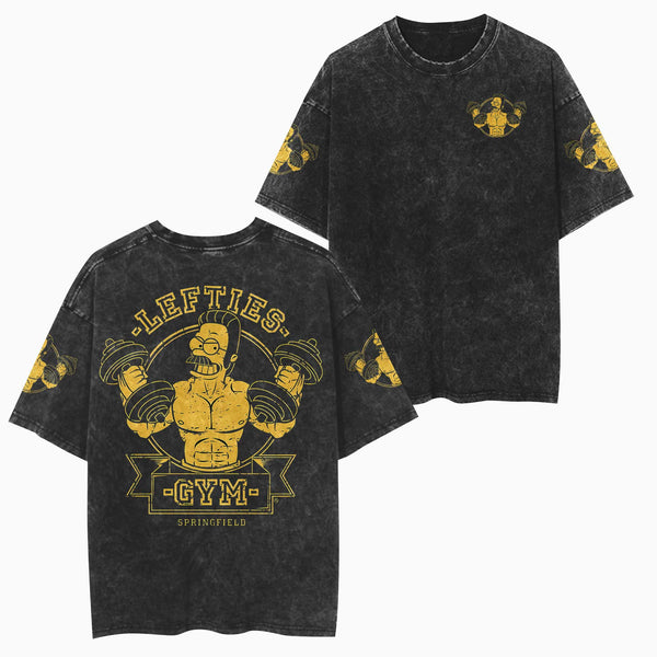 Lefties Men's Gym T-Shirt, Workout Shirt, Oversized Pump Cover Tee