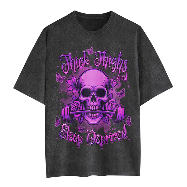 Thick Thighs Women's Gym T-Shirt, Workout Shirt, Oversized Pump Cover Tee