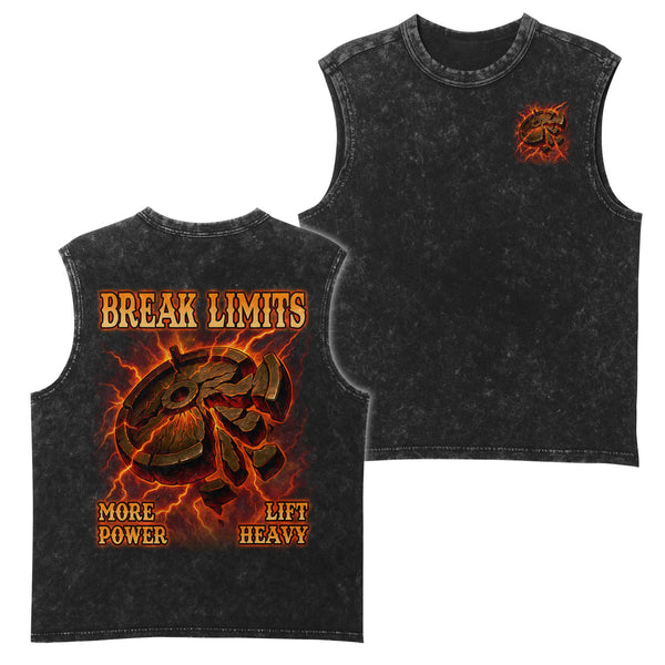 Break Limits Men's Gym Tank Top, Workout Tank, Oversized Tank