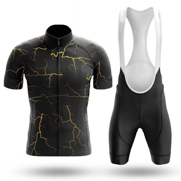Lightning It Men's Cycling Jersey Set, Road Bike Cycling Kit for Men, Biking Outfit, Bicycle Suit, Team Racing Uniform