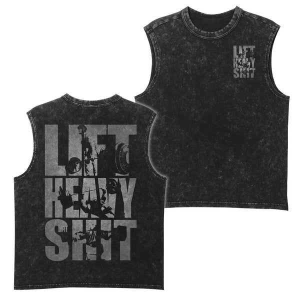 Lift Heavy Men's Gym Tank Top, Workout Tank, Oversized Tank