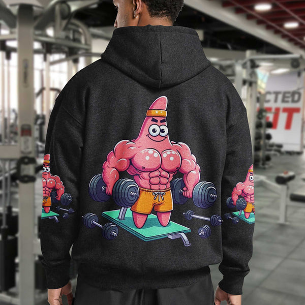 Lifting Men's Gym Hoodie, Workout Shirt, Oversized Pullover Hoodie