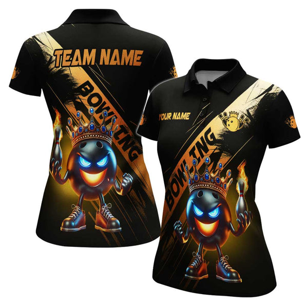 Personalized Bowling Women Performance Polo Shirt Custom Name Bowling Team Jersey
