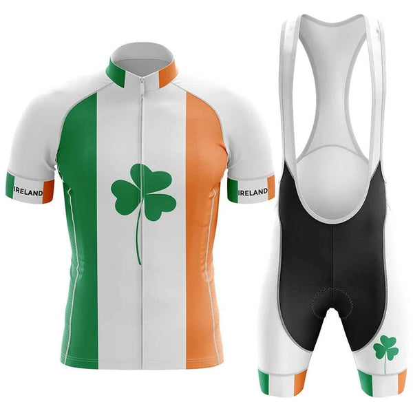 Ireland Men's Cycling Jersey Set, Road Bike Cycling Kit for Men, Biking Outfit, Bicycle Suit, Team Racing Uniform