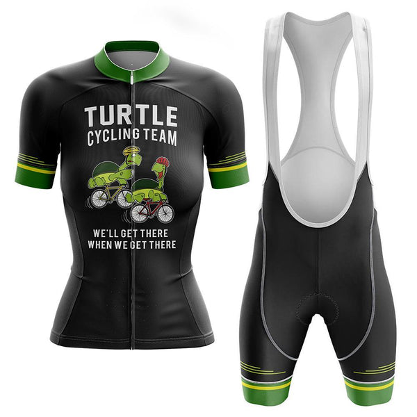 Turtle Cycling Team Women's Cycling Jersey Set, Road Bike Cycling Kit for Women, Biking Outfit, Bicycle Suit, Team Racing Uniform