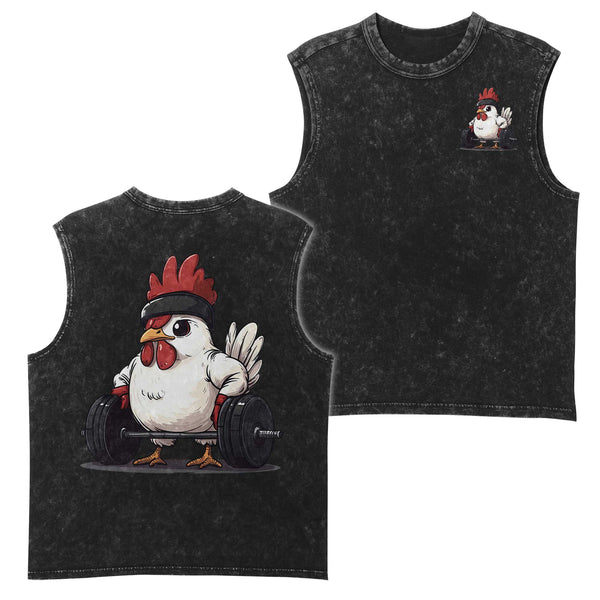 Chicken Lifting Men's Gym Tank Top, Workout Tank, Oversized Tank