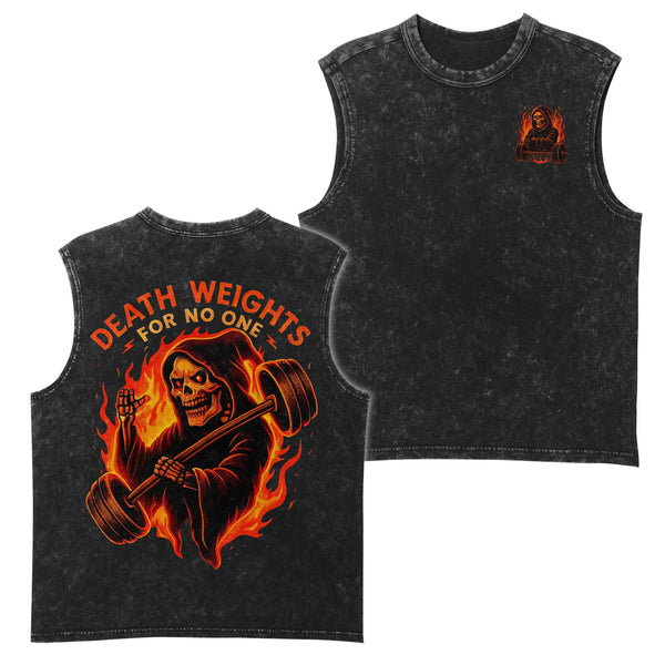 Death Weights Men's Gym Tank Top, Workout Tank, Oversized Tank