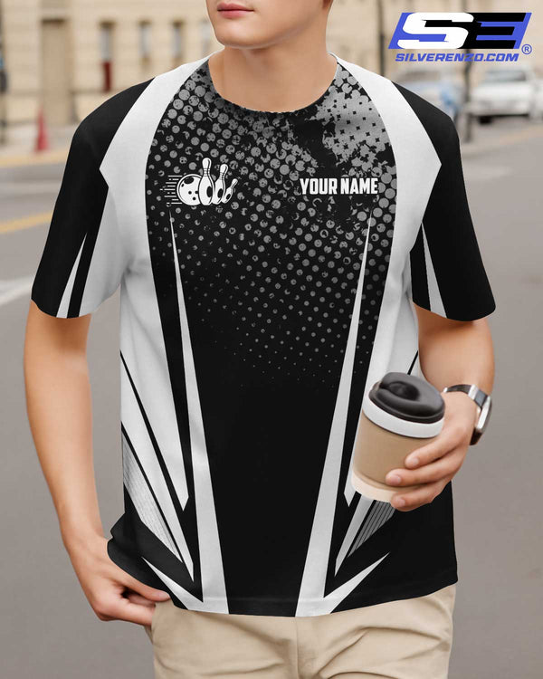 Personalized Bowling And Pins Men Women Polo Shirt Custom Name Bowling Team Jersey