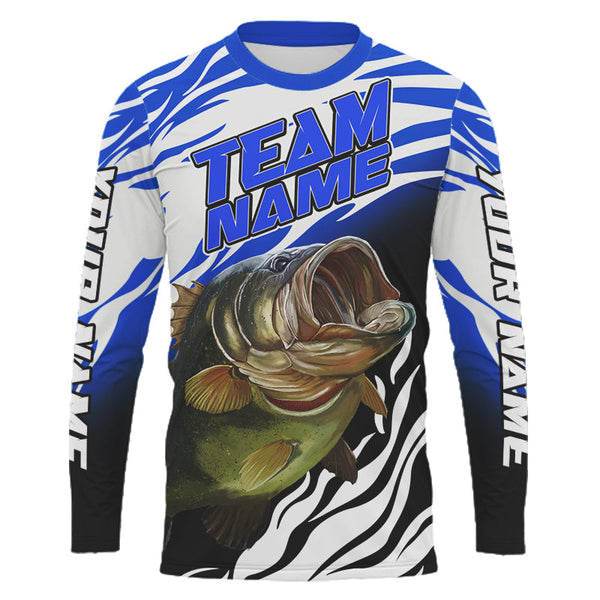 Largemouth Bass Fishing Personalized Men Women Long Sleeve Shirt Team Jersey Custom Fishing Apparel