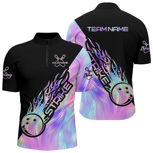 Bowling Strike Personalized Men Women Polo Shirt Custom Bowling Team Jersey