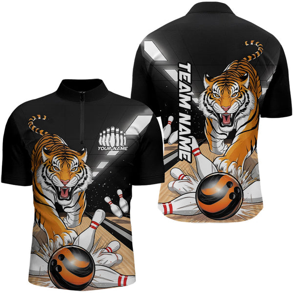 Bowling Tiger Personalized Men Women Polo Shirt Custom Bowling Team Jersey