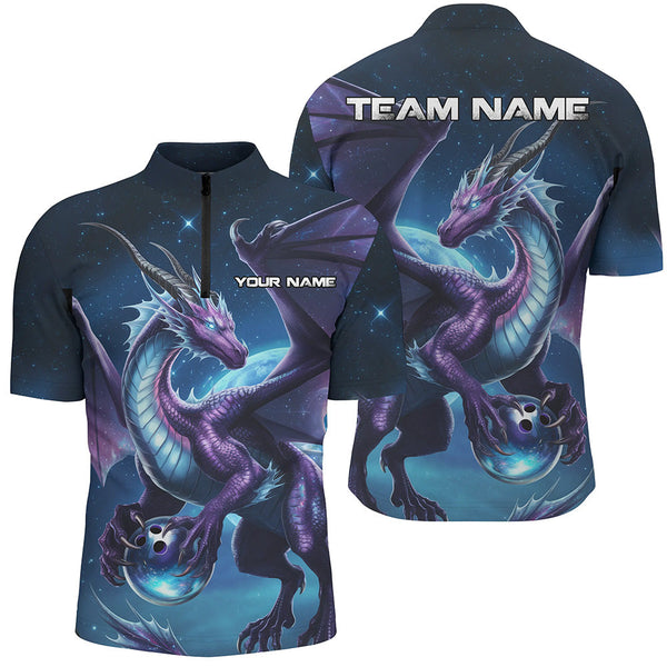 Bowling Dragon Personalized Men Women Polo Shirt Custom Bowling Team Jersey