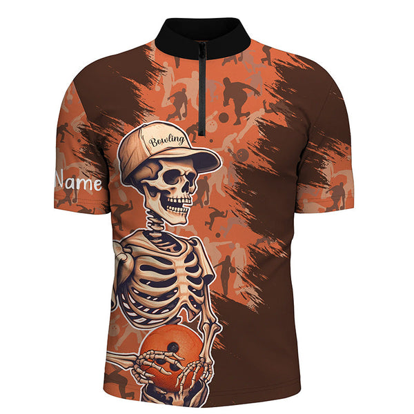Bowling Skull Personalized Men Women Polo Shirt Custom Bowling Team Jersey