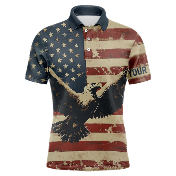 Golf Retro Vintage Eagle Personalized Men Women Polo Shirt Custom Golf Team Jersey