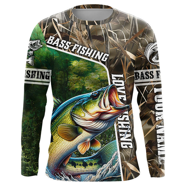 Bass Fishing Personalized Men Women Long Sleeve Shirt Custom Fishing Apparel