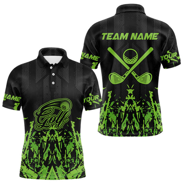 Golf Black and Green Personalized Men Women Polo Shirt Custom Golf Team Jersey