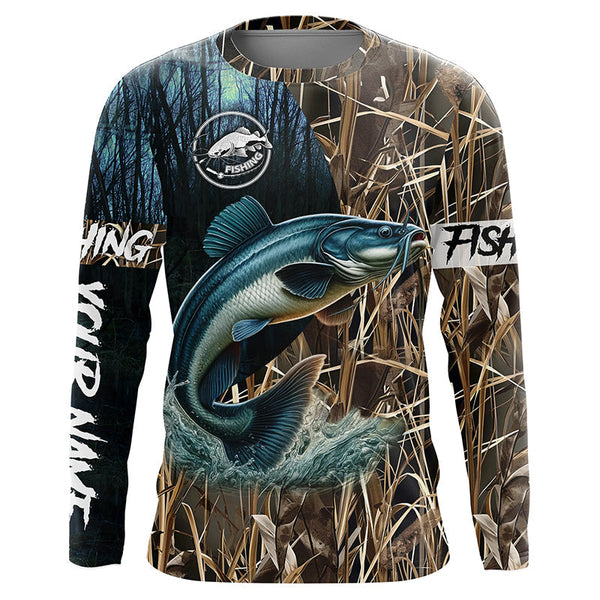 Fishing Catfish Personalized Men Women Long Sleeve Shirt Custom Fishing Apparel