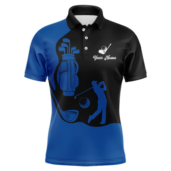 Golf Black and Blue Personalized Men Women Polo Shirt Custom Golf Team Jersey