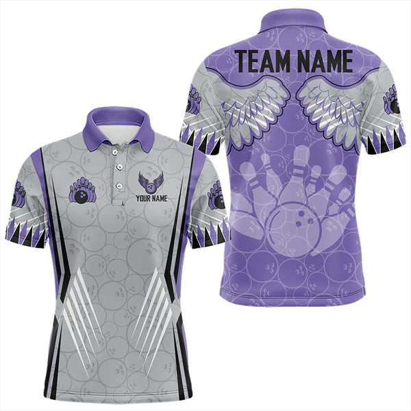 Bowling Wings Personalized Men Women Polo Shirt Custom Bowling Team Jersey