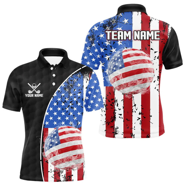 Golf American Flag Patriotic Personalized Men Women Polo Shirt Custom Golf Team Jersey