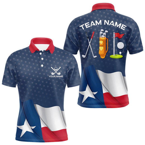 Golf Texas Flag Personalized Men Women Polo Shirt Custom Golf Team Jersey