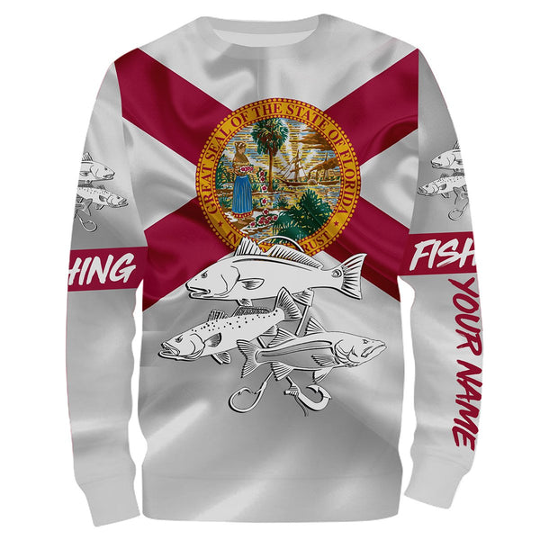 Inshore Slam Snook, Redfish, Trout Fishing Personalized Men Women Long Sleeve Shirt Custom Fishing Apparel