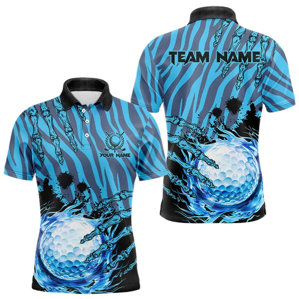 Golf Funny Claw Blue Camo Personalized Men Women Polo Shirt Custom Golf Team Jersey